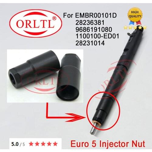 ORLTL Euro 5 Injector Nozzle Cap Diessel Injector Nut For EMBR00101D 28236381 9686191080 96 861 910 80 1681997 1809626