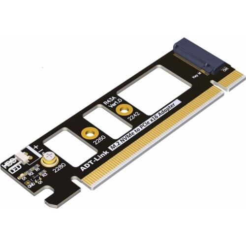 PCIe 3.0 16x To M.2 NVME SSD Adapter Card M Key pci-e x4 x16 riser PCI-e 32Gbps