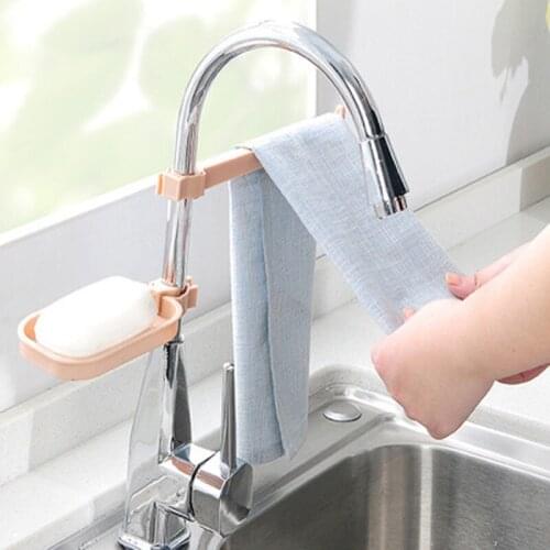 Hanging Sink Storage Rack Draining Racks Dish Cloth Clip Kitchen Organizer Bathroom Tools Sponge Holder Faucet Clip Decorative