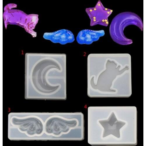 Moon Star Cat Wing Shape Jewelry Silicone Mold DIY Craft Tool Jewelry Making