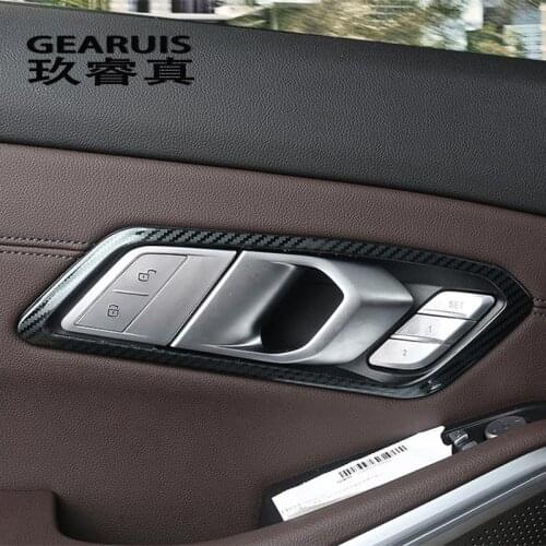 Car Styling Door Handle Covers Trim Door Bowl button Stickers decoration trim For BMW 3 Serise G20 G28 Interior Auto Accessories