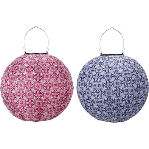 LED Solar Lantern Lamp Color Painting Lantern Outdoor Hanging Lights Chinese Style Ornament for Restaurant Festival Decorations