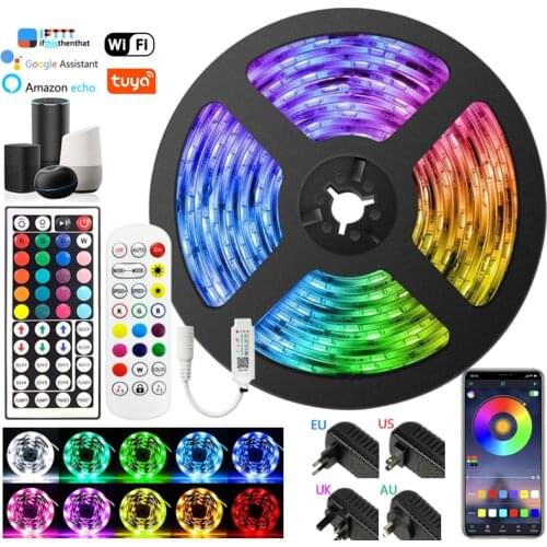 LED Strip Lights Luces WIFI RGB 5050 Fita 16.4-98.4 Feet For Party Bedroom TV Computer Decoration Luces Supports Alexa Google Co