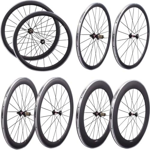 Bike Wheels with Alloy Brake Track A271SB F372SB Novatec Hub 700C 38/50/60/80mm Depth 23mm Width Road Bicycle Carbon Wheels
