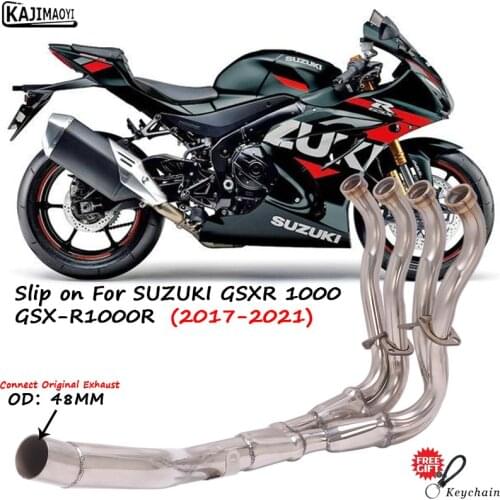 For SUZUKI GSXR1000R GSXR1000 GSX-R1000R 2017 - 2021 Motorcycle Exhaust Full System Modified Stainless Steel Front Mid Link Pipe