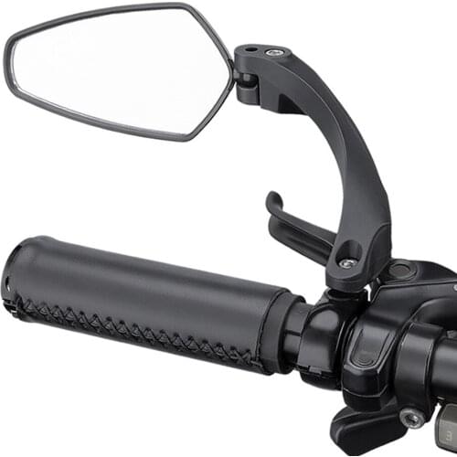 2pcs Bike Rearview Mirror Cycling Road Mountain Bike Handlebar Wide Angle Rear Rotate View Mirrors Adjustable Clear Glass Mirror