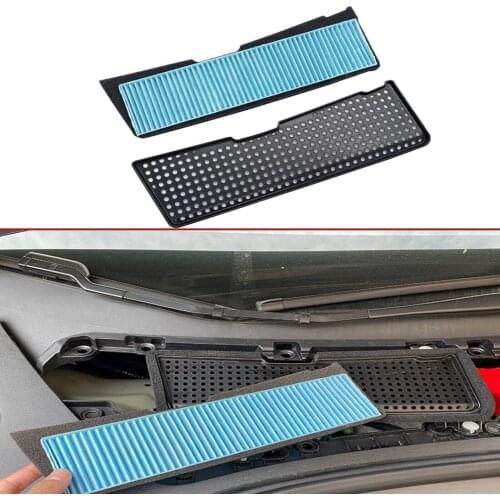 2 PCS/ Car Air Flow Vent Cover Trim Auto Fit for 2021 Tesla Model 3 Air Filter Air Flow Vent Cover Car Accessories Anti-Blocking