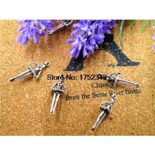 20pcs--Ballerina Charms, Antique Tibetan Silver Mini 3D Ballet Dancing Girl Charm Pendants 25x10mm