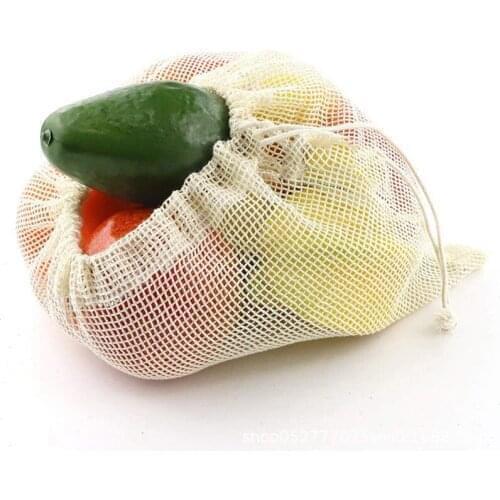 5/10PC Drawstring Mesh Sachet Pouches Vegetable Fruit Packing Bags Shopping Bags