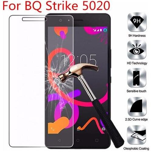 5pcs/lot For BQ Strike 5020 BQS BQS5020 BQS-5020 5.0 inch Tempered Glass Screen Protector Guard For BQ 5020 Protective Film Case