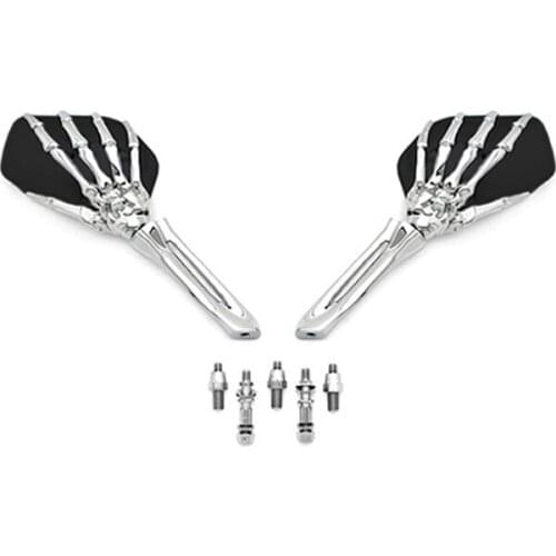 Brand NEW Black/Chrome Custom Skeleton Mirrors For Suzuki Intruder Volusia VS 700 750 800 1400 1500