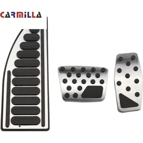 Carmilla Stainless Steel Car Pedal Brake Pedals Cover Rest Pedals for Jeep Renegade 2015 - 2020 for Jeep Compass 2017 - 2020