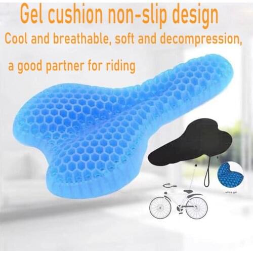 MTB Mountain Bike Saddle Cover Cycling Thickened Extra Silicone 3D Gel Pad Cushion Cover Bicycle Seat wrapped ice cushion