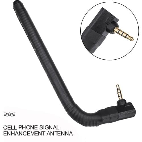 Black 6dBi 3.5mm Jack External Antenna Signal Booster For Smart Phones Aerial Radio Signal Reception Strengthen Parts