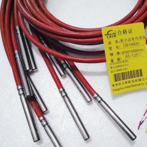 PT100 Temperature Sensor Probe Anti-corrosion Waterproof Thermal Resistance PT1000 Platinum DS18B20