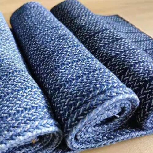 Jeans Fabric Herringbone Woven Indigo Thick Fabrics Sewing Bags Jackets Hats Blazer DIY Crafts Cotton Soft Telas Por Metro