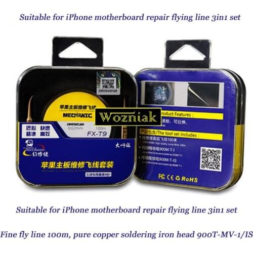 WOZNIAK 0.02 MM fx-t9 mobile phone motherboard fingerprint repair flight line set is suitable for iPhone motherboard