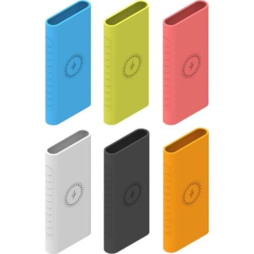 Fashion Non-slip Soft Silicone Protective Case Cover Shell for Xiaomi Mi PLM11ZM Wireless Power Bank 10000mAh
