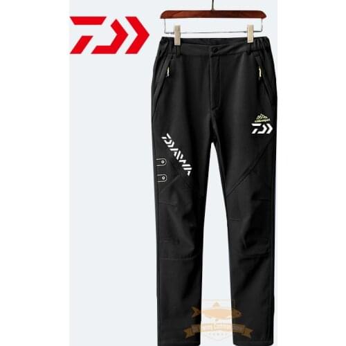 2021 Daiwa Men Fishing Pants Winter Waterproof Windproof Plus Velvet Thick Warm Outdoor Sport Rock Climbing Hiking Fishing Pants