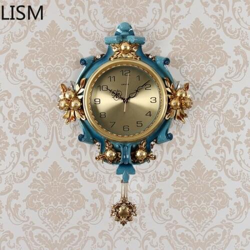 Nordic Design Wall Clock Luxury Round Wall Clock Vintage Retro Antique Clocks Wall Home Decor Living Room Reloj Pared Decorativo