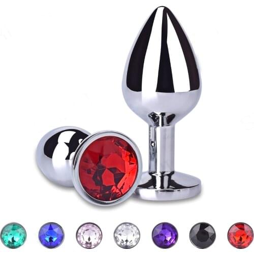 Stainless Anal Plug Sex Toys For Women Couple Adults Smooth Dildo Butt Plug Tail Crystal Prostata Massage Trainer Sexy Products