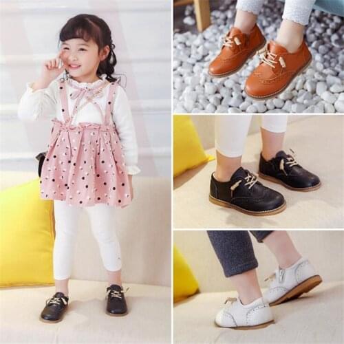 2021 Autumn Genuine Leather Shoes Boys Girls Retro Single Shoes Baby Beef Tendon Soft Sole Shoes