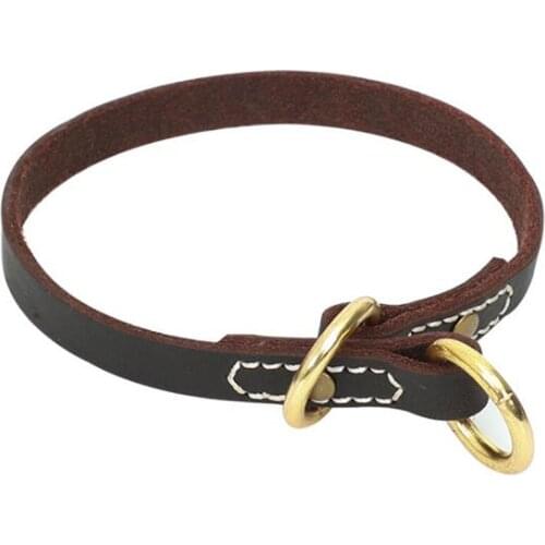 High Quality Real Leather Dog Collar P Chain Bulldog German Shepard Pitbull Medium Large Breeds Choke Training Collar