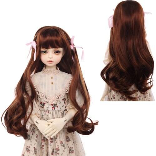 Doll wigs Fashion fairy curly doll hair for doll Heat Resistant Wire long Curly Wigs for 1/3 1/4 Dolls accessories