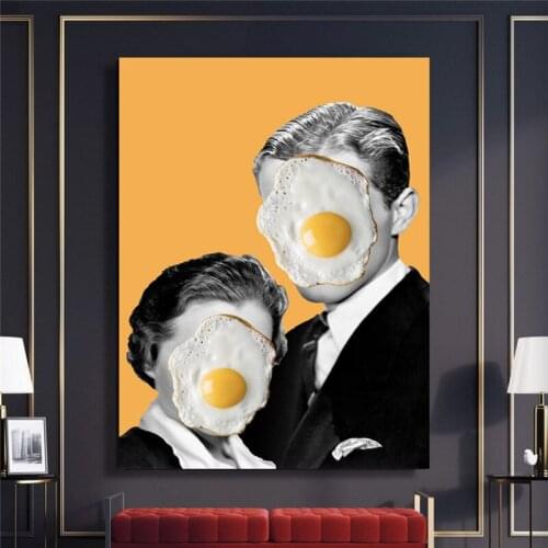 Prints Painting Modular Pictures Canvas Novel Egg Characters Wall Art Abstract Cool Home Decor Modern Bedside Background Poster