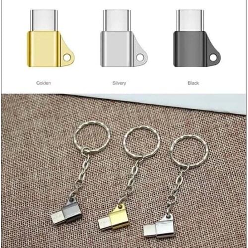 New USB C 3.1 Type C Male to Micro USB Female Converter Connector Keychain For Huawei zte xiaomi samsung oneplus Phone
