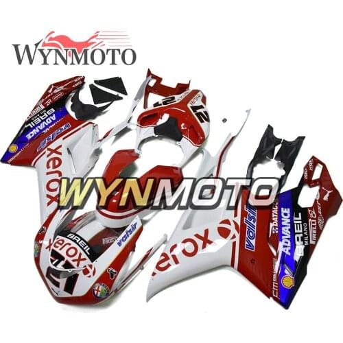 Full Fairings For Ducati 1198 1098 848 2007 - 2012 08 09 10 11 Injection ABS Plastic Motorcycle Cowlings + Fiberglass Tank cover