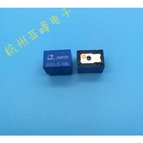 Free shipping lot (10 pieces/lot) SANYOU SYS1-S-105L 3A 5VDC 6PINS Signal Relay original New
