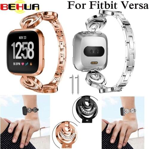 Crystal Replacement Watch Band For Fitbit Versa versa lite Fashion Shine Wrist Strap With Rhinestone Elegant Luxury Straps Belt
