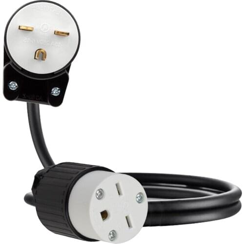 JORINDO NEMA 6-15P 90 ° elbow design to 6-15R Power extension cable,15A a industrial AC plug to 3 hole socket power adapter