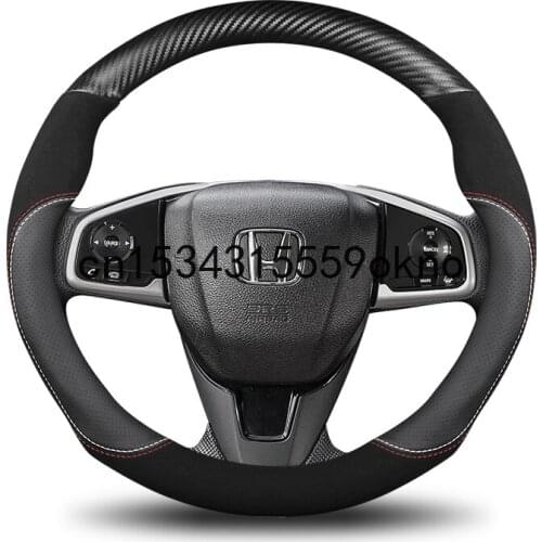 Universal 38CM Car Steering Wheel Cover Sweat Absorbing Anti Slip Fur Handle Cover For Honda Accord Civic Fit AVANCIER CR-V City