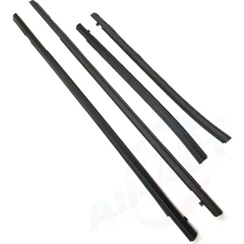 4pcs Front Rear Left Right Car Black Outside Window Moulding Weatherstrips Fit For Fit Jazz 02-08
