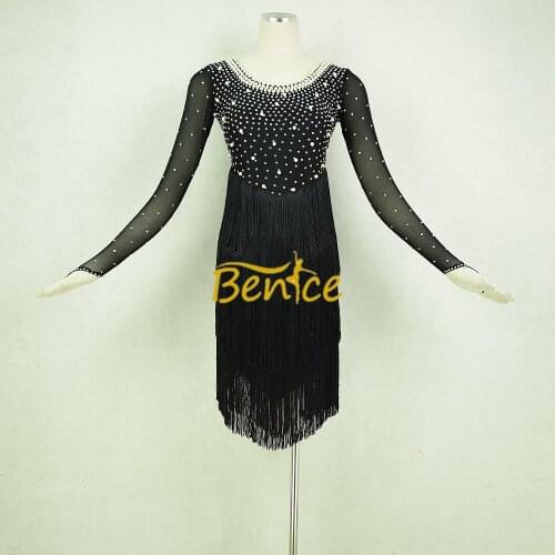 Free Shipping Latin Dance Skirt For Women Professional Sumba Dancing Skirt Adult Rumba QiaQia Latin Dress Latin Performances Dre