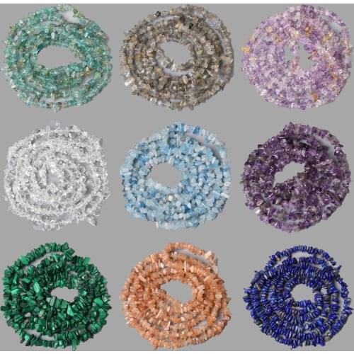 3-5MM Natural Stone Irregular Shape Freeform Chip Bead Tiger Eye Amethysts Agates Lapis For Jewelry Making DIY Bracelet Necklace