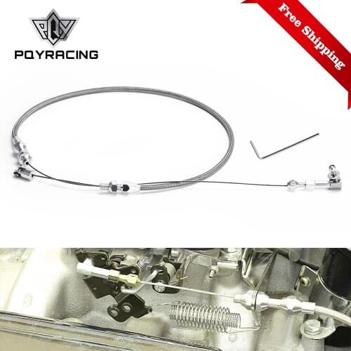 44" Throttle Cable 24" Stainless Steel Braided Housing Carbureted EFI Applications Autos Pedal Accelerator Control Line
