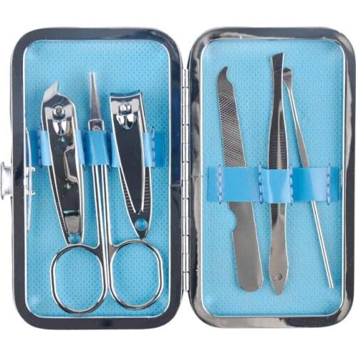 6pcs Manicure Nail Clipper Set Household Stainless Steel Ear Spoon Eyebrow Clippers Manicure Tool Pedicure Nail Scissor Sets