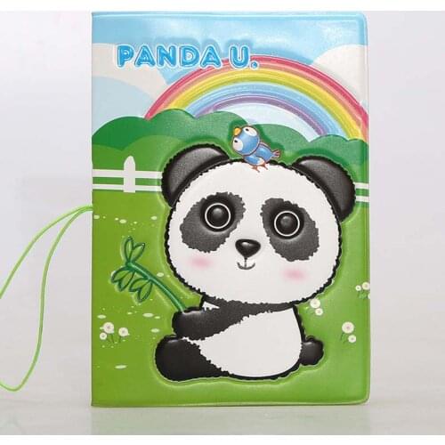 60PCS / LOT Cartoon Animal panda Passport Cover Cartoon Passport Clip Travel Document Holder