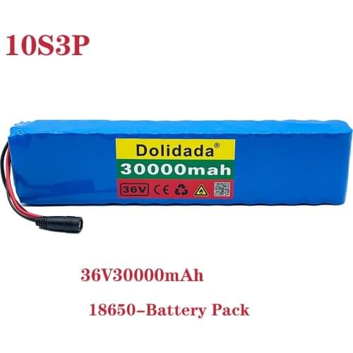 2021new10s3p 36V 30ah battery eBike battery pack 18650 lithium ion battery 500W high power large capacity 42V motorcycle scooter