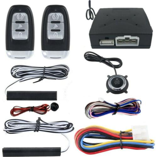 Auto Keyless Entry Alarm PKE System Remote Engine Start Push Start Stop Button