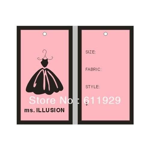 Free shipping garment swing tag/clothing hang tag/paper tag/clothing customized label