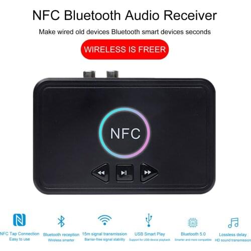 Bluetooth 5.0 Wireless Audio Transmitter Receiver AUX 3.5MM USB Adapter Rca Aux Stable Connectivity Durable 2RCA Audio Ports