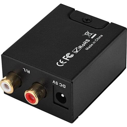 DAC Converter Digital to Analog Audio Converter Digital SPDIF Coaxial Optical Convert to L/R RCA Toslink Optical Audio Adapter