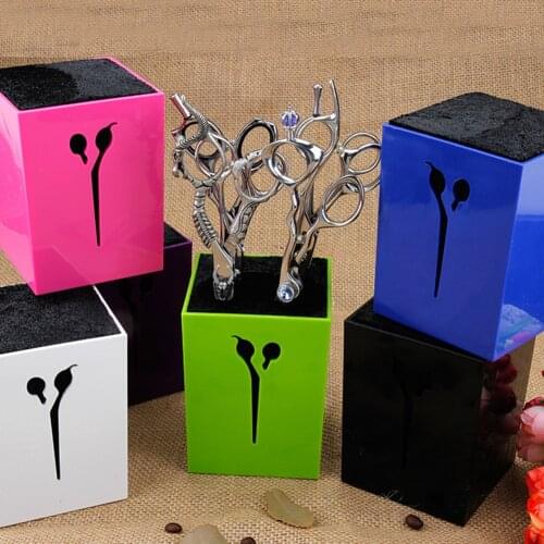 Hairdressing Scissors Holder Stand Storage Box Hair Clips Comb Scissors Holder Comb Clamps Stand Hair Clips Box Organizer