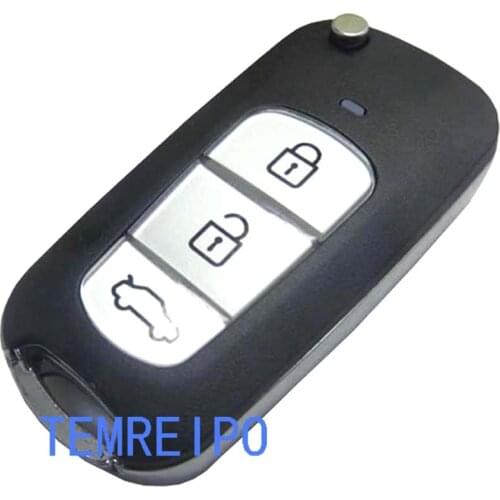 Remote control folding key blank case for hyundai elantra tucson sonata santa fe 3 button modified key shell