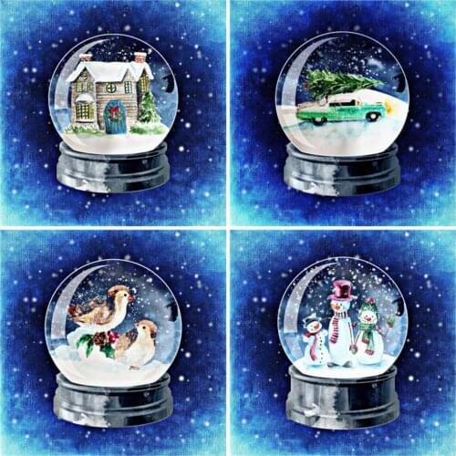 EverShine Diamond Embroidery Crystal Ball Cross Stitch Diamond Painting Full Square Snow Rhinestones Art Landscape Home Decor