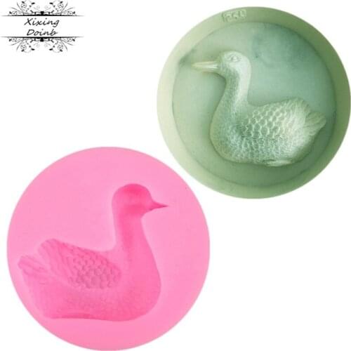 Duck shaped silica gel mold cake decoration fudge Chocolate Mold clay mold kitchen baking supplies